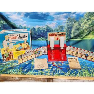 Vintage 1960's Hasbro Fizzies Fountain Toy Soda Fountain - Original Box COMPLETE
